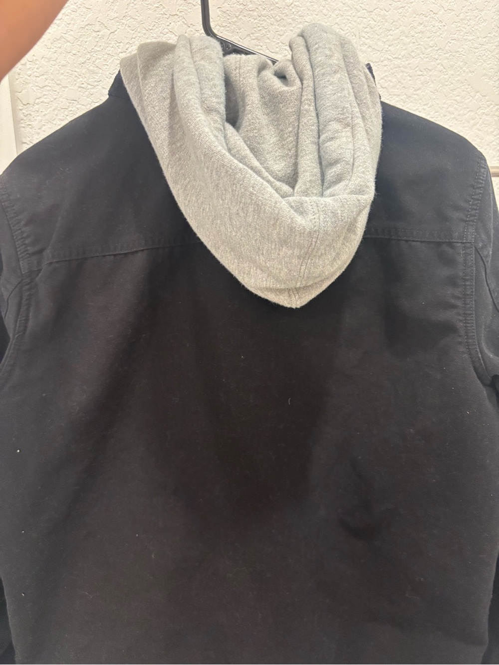 Vans Black Jacket with Gray Hood Trim